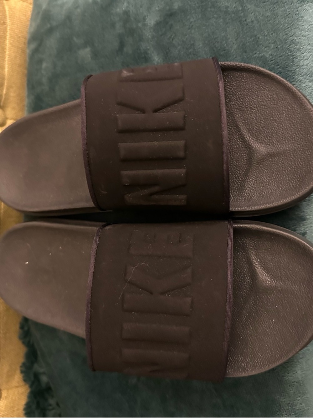 Nike Black Embossed Logo Slide Sandals
